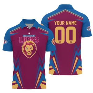 Brisbane Lions AFL Exclusive Logo Polo Shirt QTVA270625AFL04BL-PL