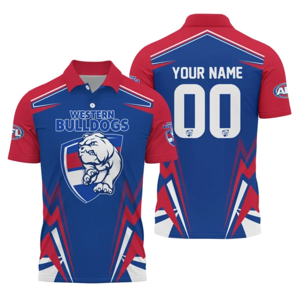 Western Bulldogs AFL Exclusive Logo Polo Shirt QTVA270625AFL04WB-PL