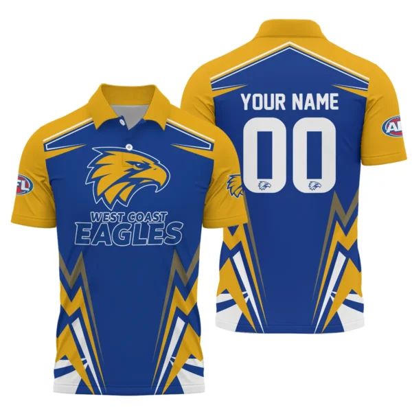 West Coast Eagles AFL Exclusive Logo Polo Shirt QTVA270625AFL04WCE-PL