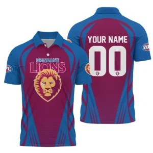 Brisbane Lions AFL Exclusive Logo Polo Shirt QTVA280625AFL05BL-PL