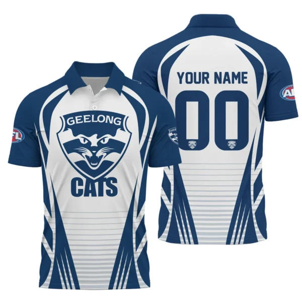 Geelong Cats AFL Exclusive Logo Polo Shirt QTVA280625AFL05GEEL-PL