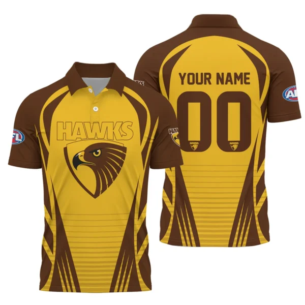 Hawthorn Hawks AFL Exclusive Logo Polo Shirt QTVA280625AFL05HAW-PL