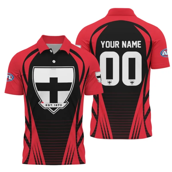St Kilda Saints AFL Exclusive Logo Polo Shirt QTVA280625AFL05STK-PL