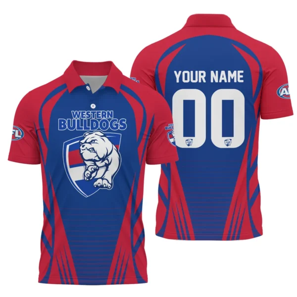 Western Bulldogs AFL Exclusive Logo Polo Shirt QTVA280625AFL05WB-PL