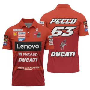 Francesco Bagnaia Ducati Lenovo Team Exclusive Logo Polo Shirt QTVAGP060625A5DUC-PL