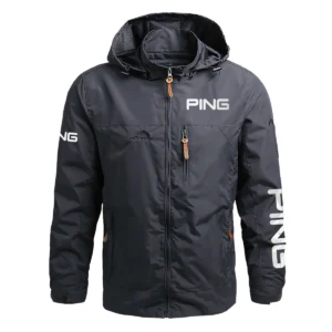 Ping Exclusive Logo Waterproof Outdoor Jacket QTGF210525A2PI - Gray