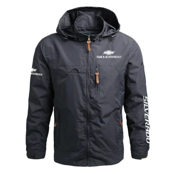 Chevrolet Silverado Exclusive Logo Waterproof Outdoor Jacket QTUT170525A2CS - Gray
