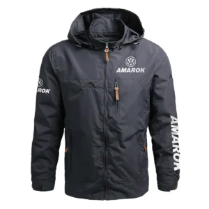Volkswagen Amarok Exclusive Logo Waterproof Outdoor Jacket QTUT170525A2VA - Gray
