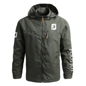 FootJoy Exclusive Logo Waterproof Outdoor Jacket QTGF210525A2FJ - Army Green