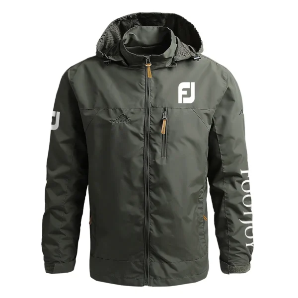 FootJoy Exclusive Logo Waterproof Outdoor Jacket QTGF210525A2FJ - Army Green