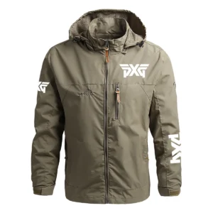 PXG Exclusive Logo Waterproof Outdoor Jacket QTGF210525A2PXG - Khaki