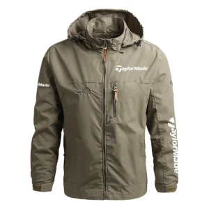 TaylorMade Exclusive Logo Waterproof Outdoor Jacket QTGF210525A2TM - Khaki
