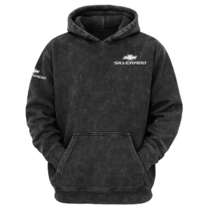 Chevrolet Silverado Exclusive Logo Hoodie Vintage QTUT200625A1CS - Black