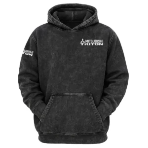 Mitsubishi Triton Exclusive Logo Hoodie Vintage QTUT200625A1MT - Black