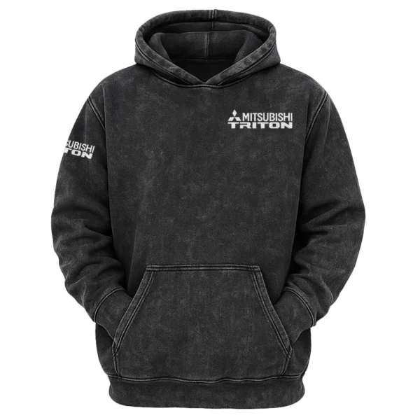 Mitsubishi Triton Exclusive Logo Hoodie Vintage QTUT200625A1MT - Black