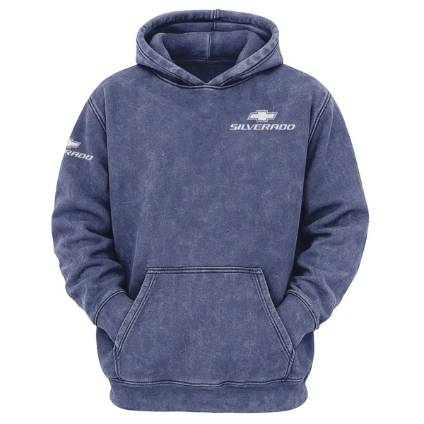 Chevrolet Silverado Exclusive Logo Hoodie Vintage QTUT200625A1CS - Blue