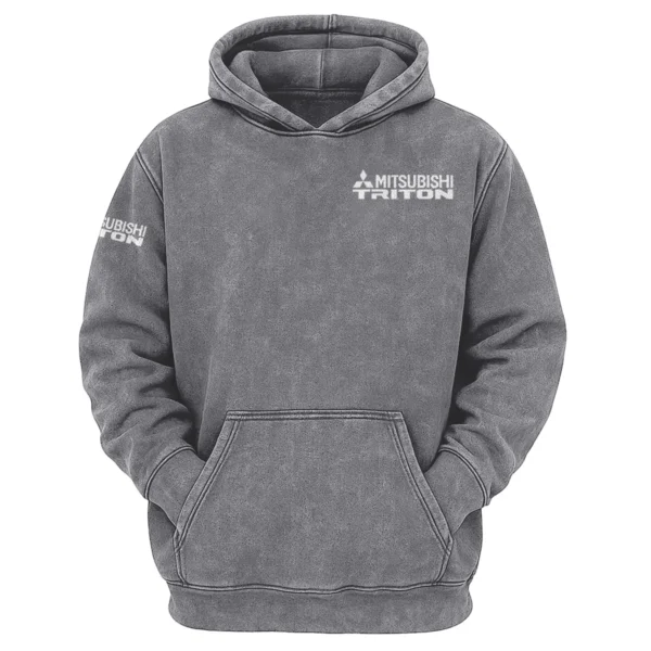 Mitsubishi Triton Exclusive Logo Hoodie Vintage QTUT200625A1MT - Dark Grey