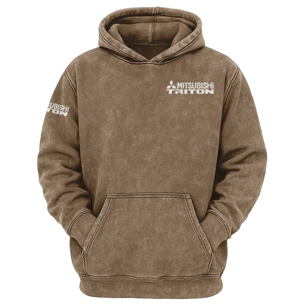 Mitsubishi Triton Exclusive Logo Hoodie Vintage QTUT200625A1MT - Khaki