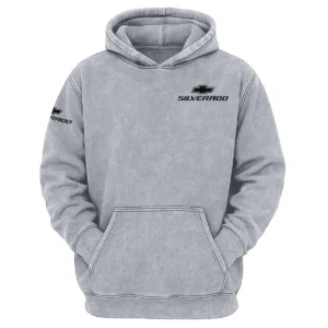 Chevrolet Silverado Exclusive Logo Hoodie Vintage QTUT200625A1CS - Light Gray