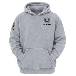 RAM Trucks Exclusive Logo Hoodie Vintage QTUT200625A1RAM - Light Gray