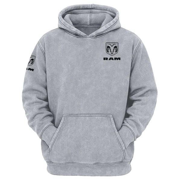 RAM Trucks Exclusive Logo Hoodie Vintage QTUT200625A1RAM - Light Gray