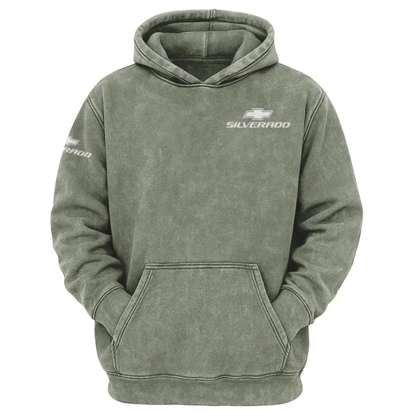 Chevrolet Silverado Exclusive Logo Hoodie Vintage QTUT200625A1CS - Military Green