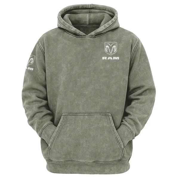 RAM Trucks Exclusive Logo Hoodie Vintage QTUT200625A1RAM - Military Green