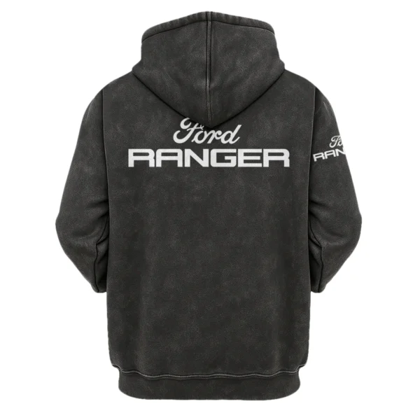 Ford Ranger Exclusive Logo Hoodie Vintage QTUT200625A1FR - Black - Image 2