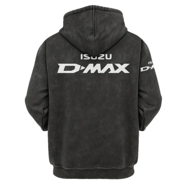 Isuzu D-MAX Exclusive Logo Hoodie Vintage QTUT200625A1ID - Black - Image 2