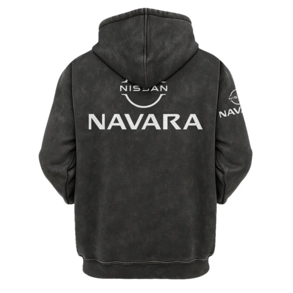 Nissan Navara Exclusive Logo Hoodie Vintage QTUT200625A1NNA - Black - Image 2