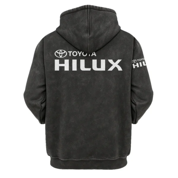 Toyota Hilux Exclusive Logo Hoodie Vintage QTUT200625A1TH - Black - Image 2
