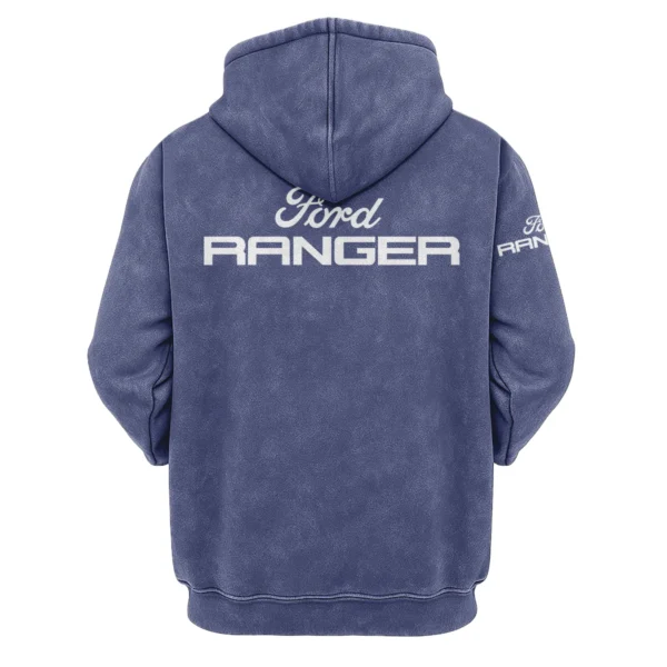Ford Ranger Exclusive Logo Hoodie Vintage QTUT200625A1FR - Blue - Image 2