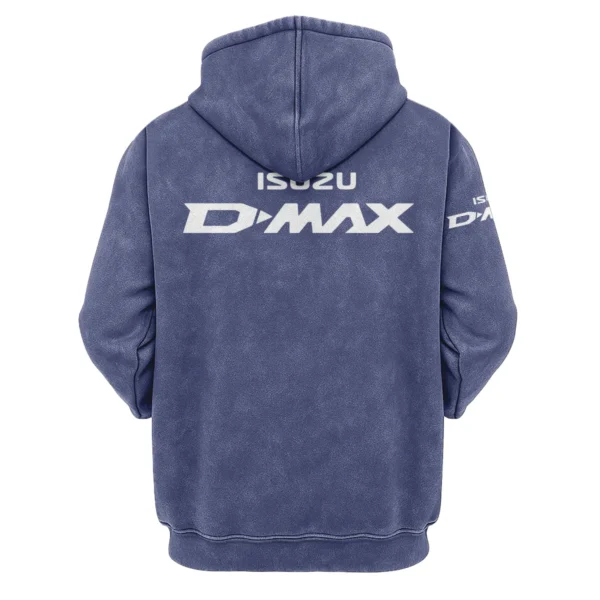 Isuzu D-MAX Exclusive Logo Hoodie Vintage QTUT200625A1ID - Blue - Image 2