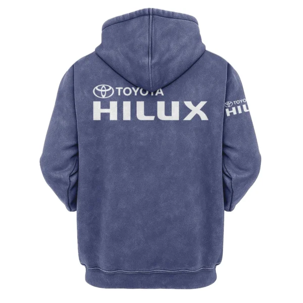 Toyota Hilux Exclusive Logo Hoodie Vintage QTUT200625A1TH - Blue - Image 2