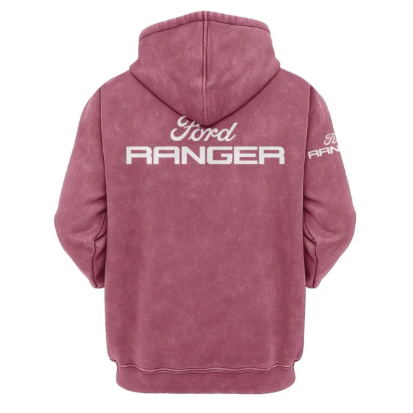 Ford Ranger Exclusive Logo Hoodie Vintage QTUT200625A1FR - Brick Red - Image 2