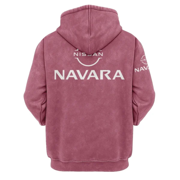 Nissan Navara Exclusive Logo Hoodie Vintage QTUT200625A1NNA - Brick Red - Image 2