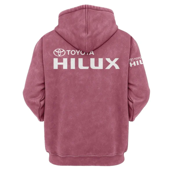 Toyota Hilux Exclusive Logo Hoodie Vintage QTUT200625A1TH - Brick Red - Image 2