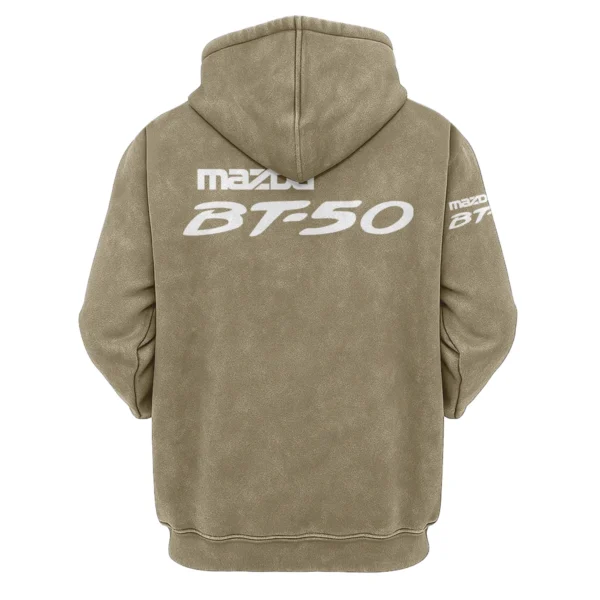 Mazda BT-50 Exclusive Logo Hoodie Vintage QTUT200625A1MBT - Green Beans - Image 2
