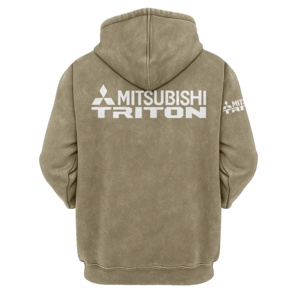 Mitsubishi Triton Exclusive Logo Hoodie Vintage QTUT200625A1MT - Green Beans - Image 2