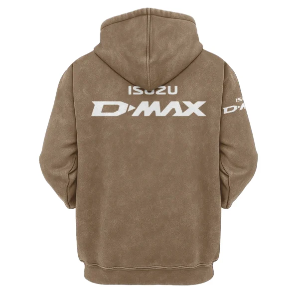 Isuzu D-MAX Exclusive Logo Hoodie Vintage QTUT200625A1ID - Khaki - Image 2
