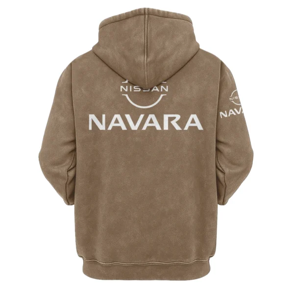 Nissan Navara Exclusive Logo Hoodie Vintage QTUT200625A1NNA - Khaki - Image 2