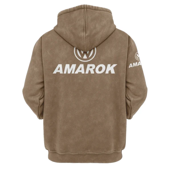 Volkswagen Amarok Exclusive Logo Hoodie Vintage QTUT200625A1VA - Khaki - Image 2