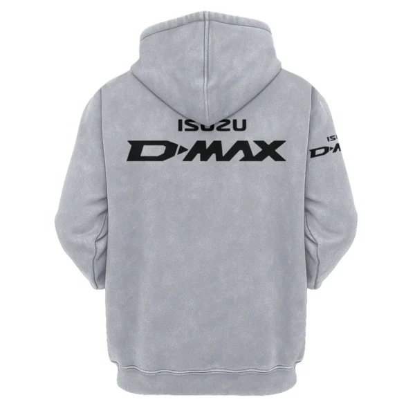 Isuzu D-MAX Exclusive Logo Hoodie Vintage QTUT200625A1ID - Light Gray - Image 2