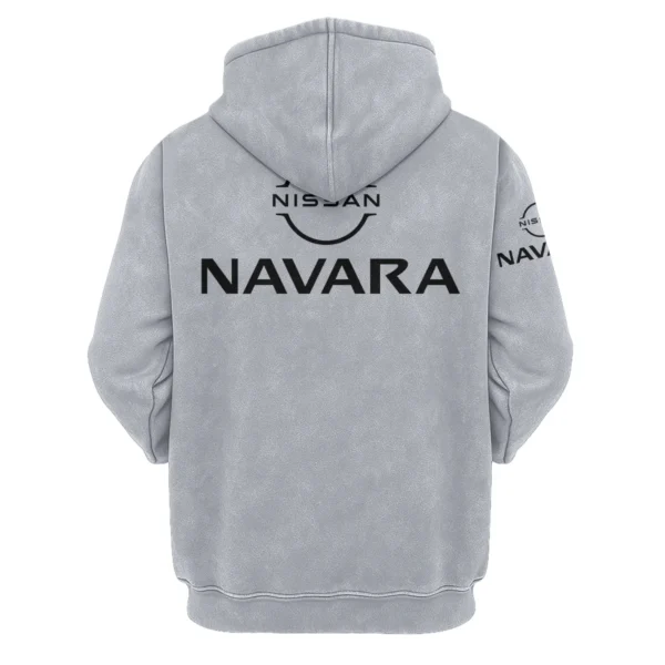 Nissan Navara Exclusive Logo Hoodie Vintage QTUT200625A1NNA - Light Gray - Image 2
