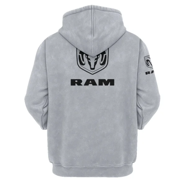RAM Trucks Exclusive Logo Hoodie Vintage QTUT200625A1RAM - Light Gray - Image 2