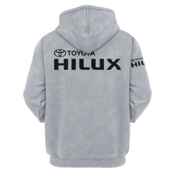 Toyota Hilux Exclusive Logo Hoodie Vintage QTUT200625A1TH - Light Gray - Image 2