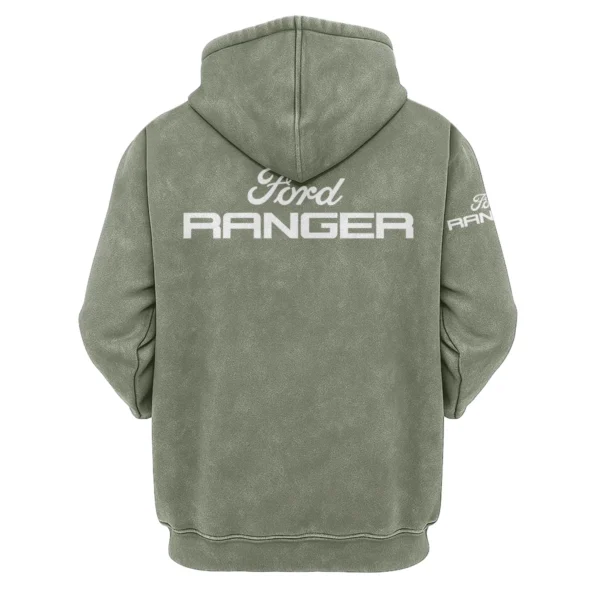 Ford Ranger Exclusive Logo Hoodie Vintage QTUT200625A1FR - Military Green - Image 2