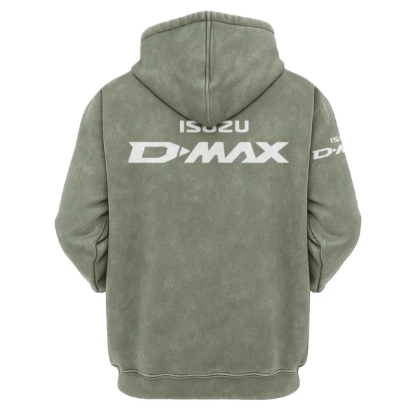 Isuzu D-MAX Exclusive Logo Hoodie Vintage QTUT200625A1ID - Military Green - Image 2