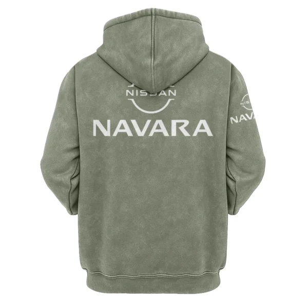 Nissan Navara Exclusive Logo Hoodie Vintage QTUT200625A1NNA - Military Green - Image 2