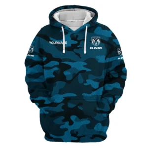 RAM Trucks Exclusive Logo Hoodie Ute QTUT110625A1RAM-HD - Navy Blue